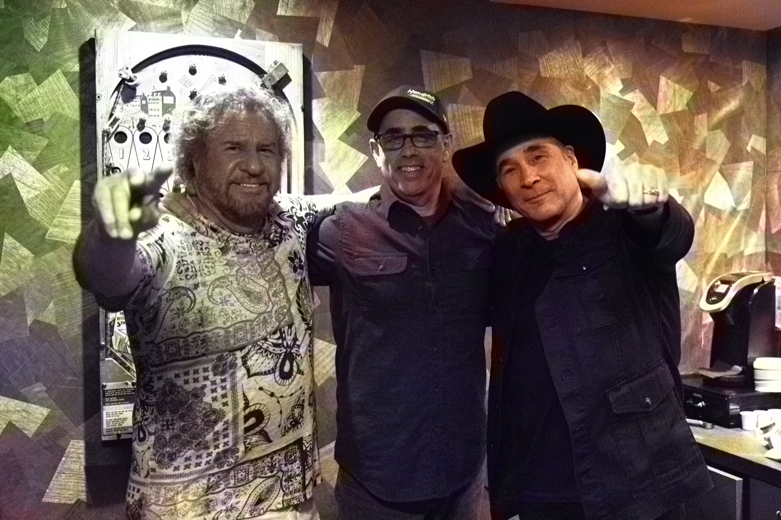 Evan Haiman with Sammy Hagar and Clint Black